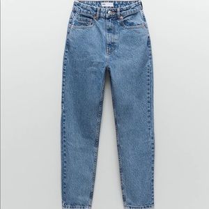 Zara High Rise Mom Fit Jeans
